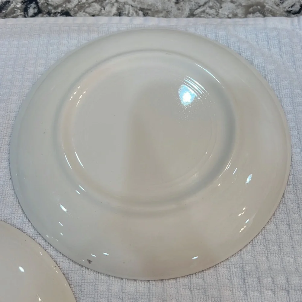 Three Vintage Homer Laughlin Golden Wheat 9.25 inch Plates
